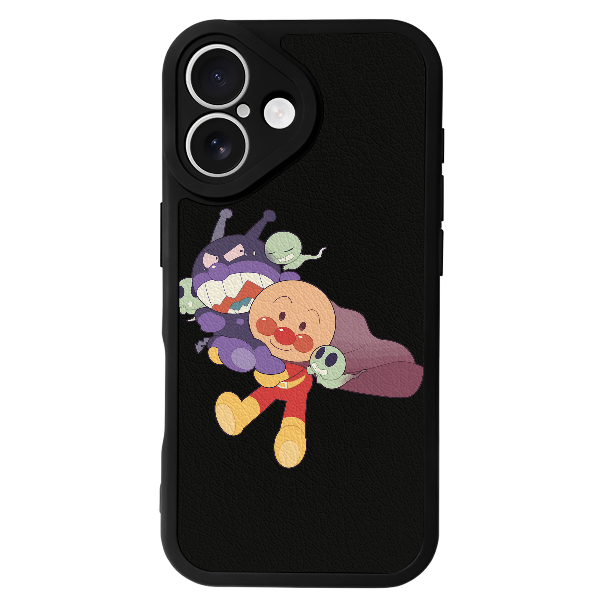 （画像用） アンパンマン Anpanman 【iPhone 16シリーズ対応】シリコンスマホケース（レザー調） 材質：シリコン
